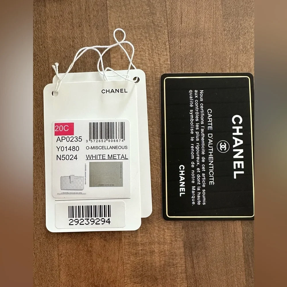 🩶 NWT Chanel Classic Gray 2 Set Pouch Long Wallet - 2 Pieces 🩶
